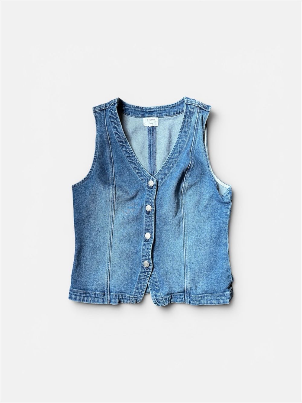 Z Supply Light Blue Denim Vest